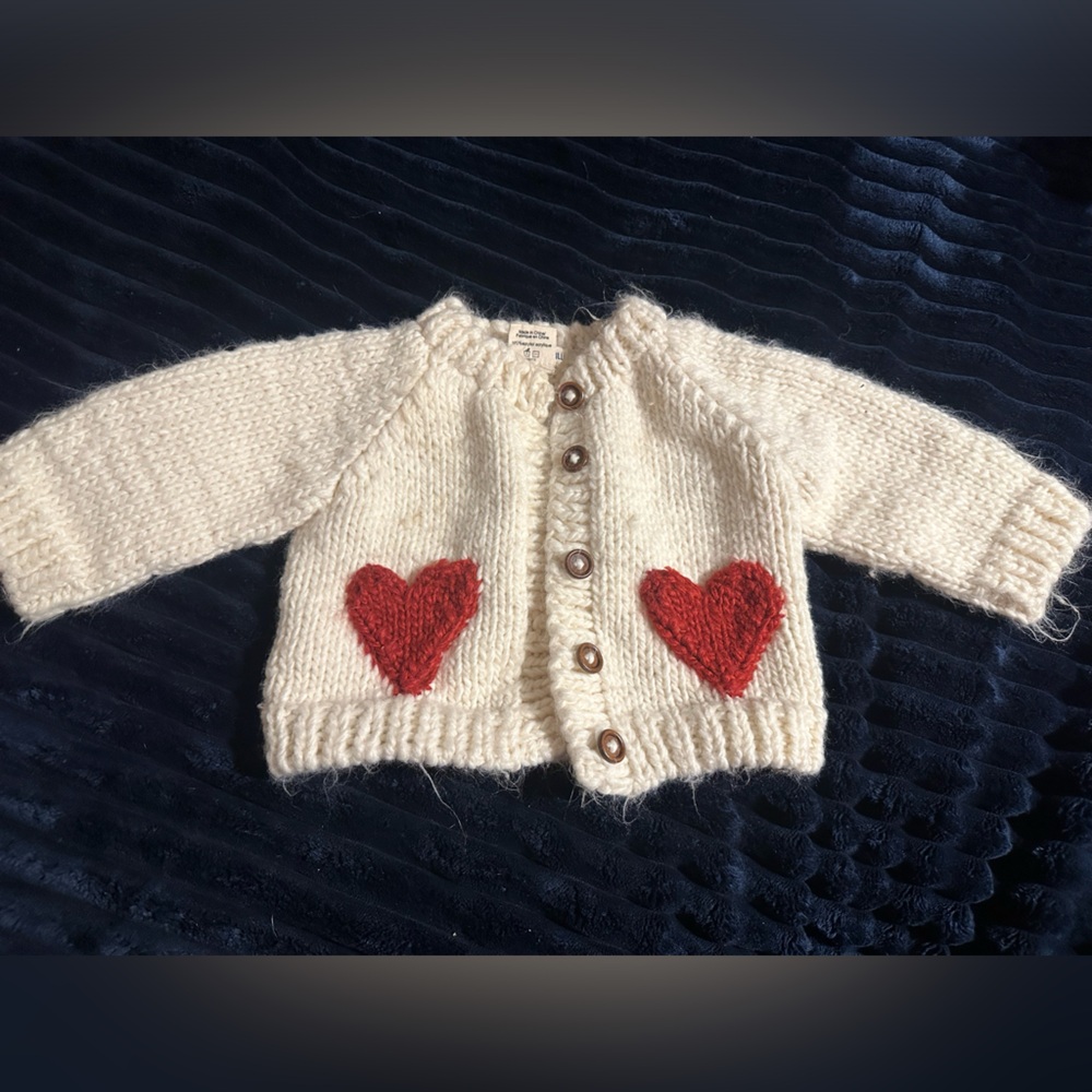 Valentine’s Day cardigan